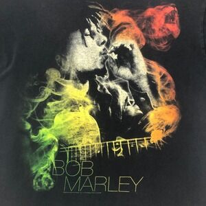 Zion Rootswear Bob Marley T Shirt Black Graphic Tee Reggae Music 1X